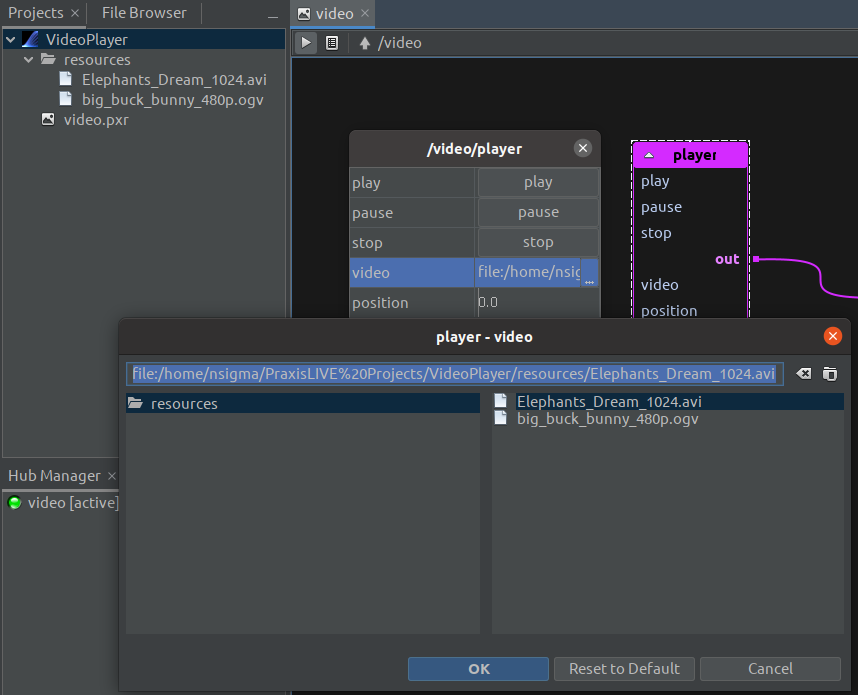 Extended editor for file chooser